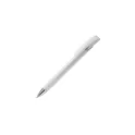 Variante Blanc / Blanc - Stylo bille personnalisable opaque en ABS et métal avec logo - Zorro Opaque