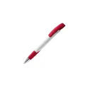 Variante Blanc / Rouge - Stylo bille personnalisable opaque en ABS et métal avec logo - Zorro Opaque