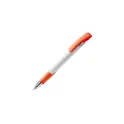 Variante Blanc / Orange - Stylo bille personnalisable opaque en ABS et métal avec logo - Zorro Opaque