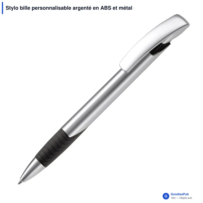 Stylo bille personnalisable argenté en ABS et métal avec logo - Zorro Silver - Image 6