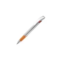 Variante Argent / Orange - Stylo bille personnalisable argenté en ABS et métal avec logo - Zorro Silver