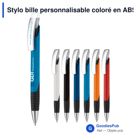 Stylo bille personnalisable coloré en ABS et métal avec logo - Zorro Special