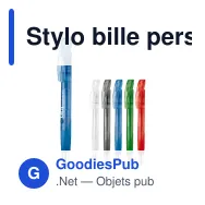 Stylo bille personnalisable transparent en ABS et métal avec logo - Zorro - Miniature 1