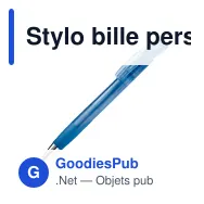 Stylo bille personnalisable transparent en ABS et métal avec logo - Zorro - Miniature 2