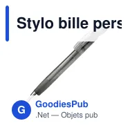Stylo bille personnalisable transparent en ABS et métal avec logo - Zorro - Miniature 3