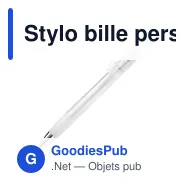 Stylo bille personnalisable transparent en ABS et métal avec logo - Zorro - Miniature 6