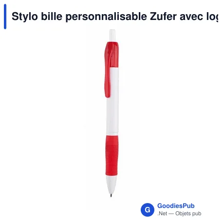 Stylo bille personnalisable Zufer avec logo - Écriture professionnelle