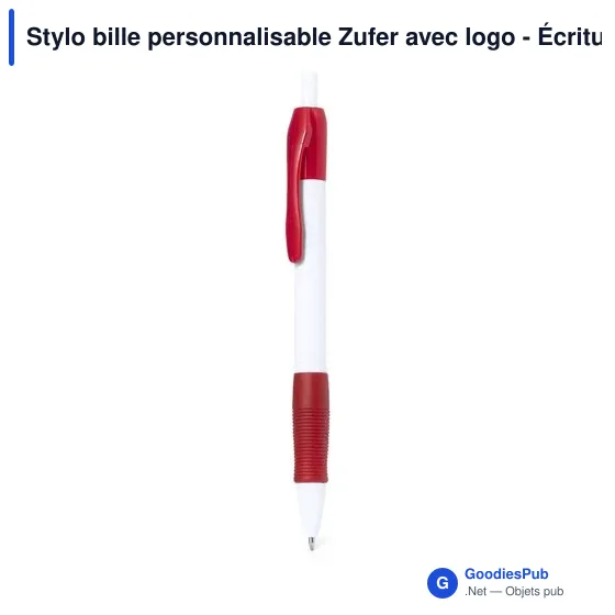 Stylo bille personnalisable Zufer avec logo - Écriture professionnelle - Image 2