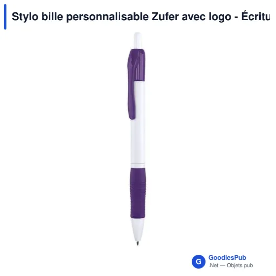 Stylo bille personnalisable Zufer avec logo - Écriture professionnelle - Image 4