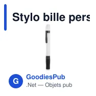 Stylo bille personnalisable Zufer avec logo - Écriture professionnelle - Miniature 7