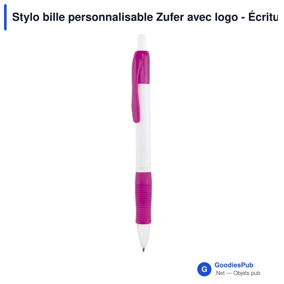Stylo bille personnalisable Zufer avec logo - Écriture professionnelle - Image 10