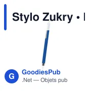 Stylo à bille personnalisable en bambou avec logo - Stylo Zukry - Miniature 1
