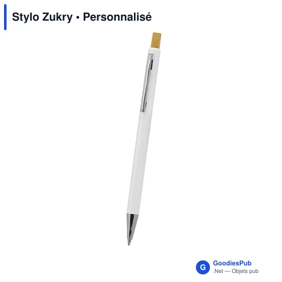 Stylo à bille personnalisable en bambou avec logo - Stylo Zukry - Image 11
