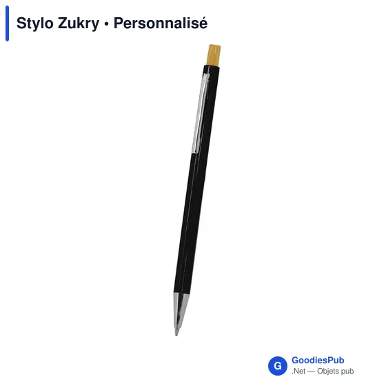 Stylo à bille personnalisable en bambou avec logo - Stylo Zukry - Image 5