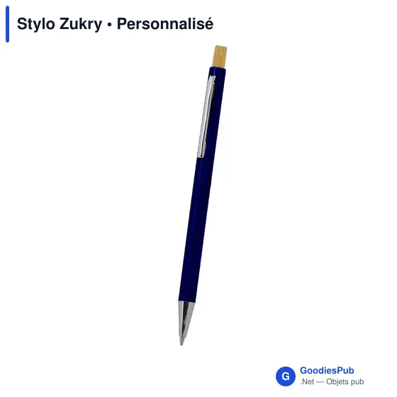 Stylo à bille personnalisable en bambou avec logo - Stylo Zukry - Image 7