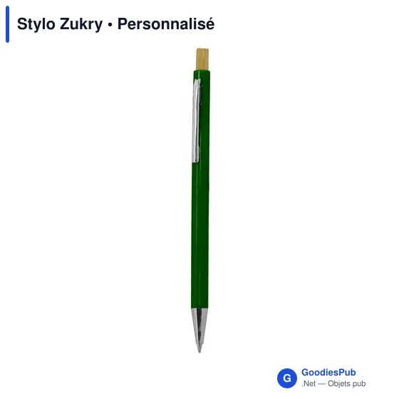 Stylo à bille personnalisable en bambou avec logo - Stylo Zukry - Image 10