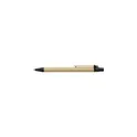 Variante noir - Stylo bille personnalisable avec clip en bois - Stylobilleavec logo