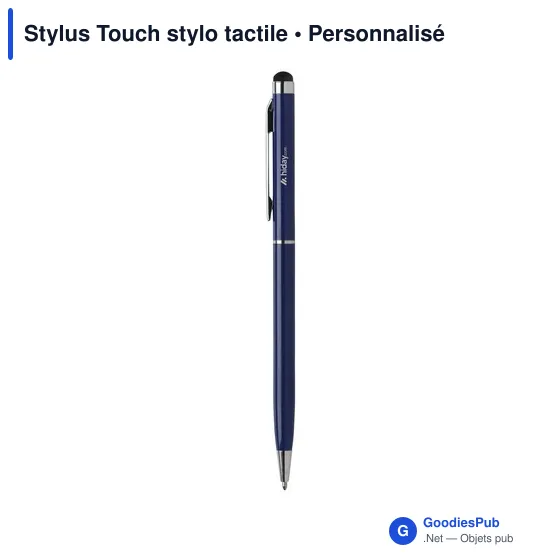 Stylo tactile personnalisable en métal avec logo - Stylus Touch - Image 1