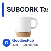 SUBCORK Tasse avec base en liège - Miniature 1