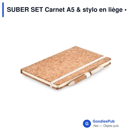SUBER SET Carnet A5 & stylo en liège