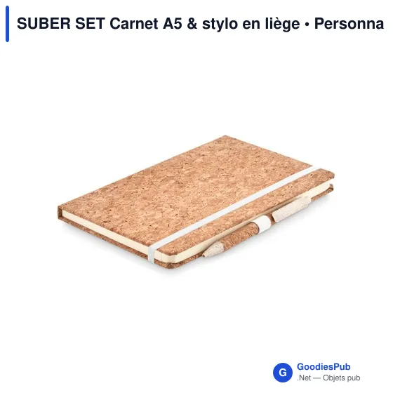 SUBER SET Carnet A5 & stylo en liège - Image 1