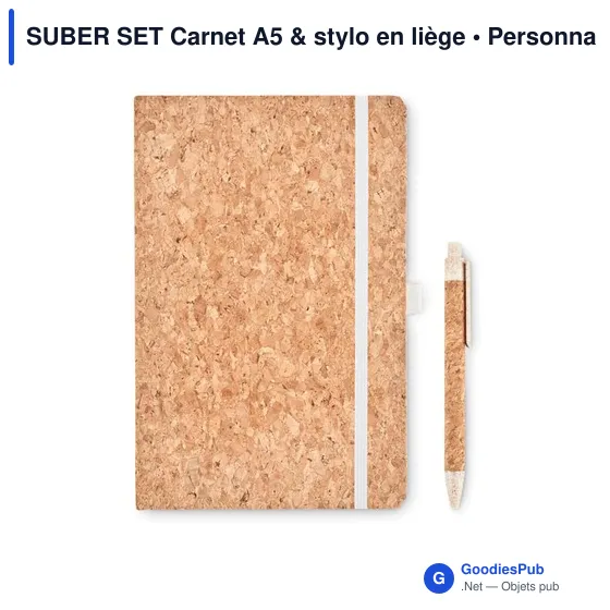 SUBER SET Carnet A5 & stylo en liège - Image 2