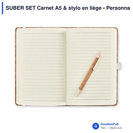 SUBER SET Carnet A5 & stylo en liège - Image 4