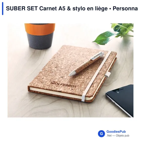 SUBER SET Carnet A5 & stylo en liège - Image 5