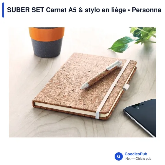 SUBER SET Carnet A5 & stylo en liège - Image 6