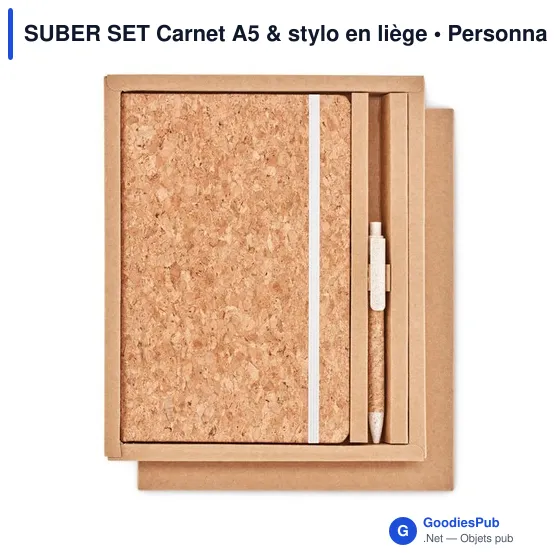 SUBER SET Carnet A5 & stylo en liège - Image 8