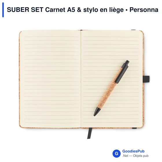 SUBER SET Carnet A5 & stylo en liège - Image 10