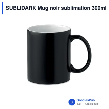 SUBLIDARK Mug noir sublimation 300ml