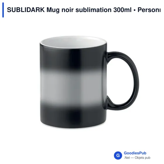 SUBLIDARK Mug noir sublimation 300ml - Image 2