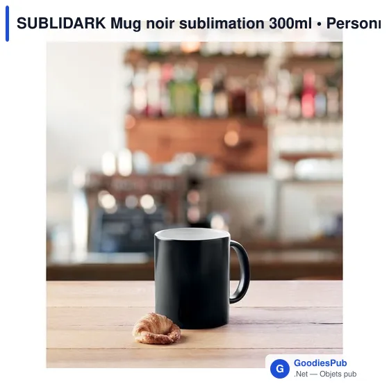 SUBLIDARK Mug noir sublimation 300ml - Image 4