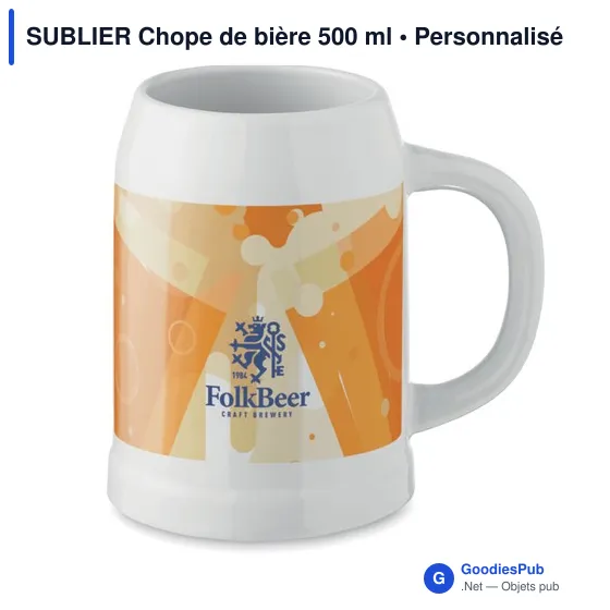 SUBLIER Chope de bière 500 ml - Image 3