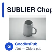 SUBLIER Chope de bière 500 ml - Miniature 4