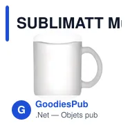SUBLIMATT Mug verre pour sublim. 300ml - Miniature 1