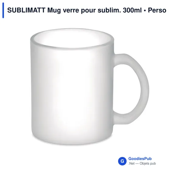 SUBLIMATT Mug verre pour sublim. 300ml - Image 1