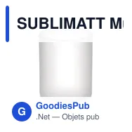 SUBLIMATT Mug verre pour sublim. 300ml - Miniature 2