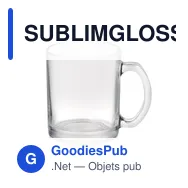 SUBLIMGLOSS Mug verre pour sublim. 300ml - Miniature 1