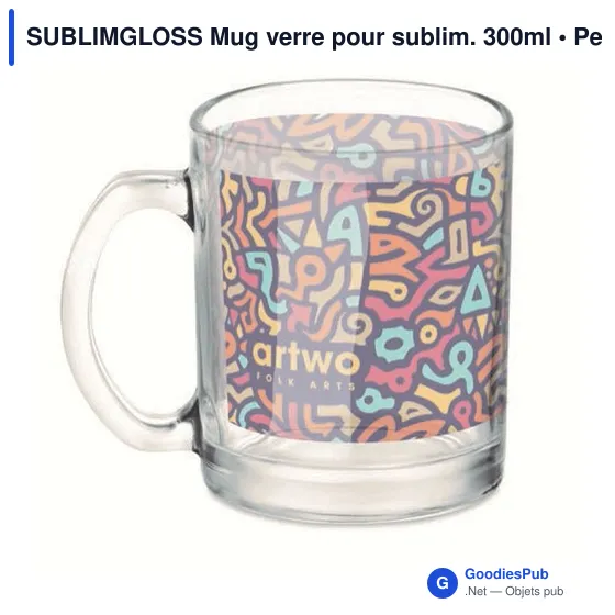SUBLIMGLOSS Mug verre pour sublim. 300ml - Image 2