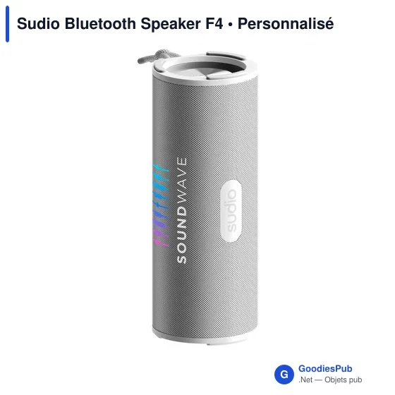 Enceinte Bluetooth personnalisable Sudio F4 avec logo - Image 1