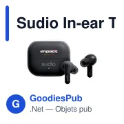 Écouteurs sans fil personnalisables Sudio In-ear True Wireless D1 avec logo - Miniature 1