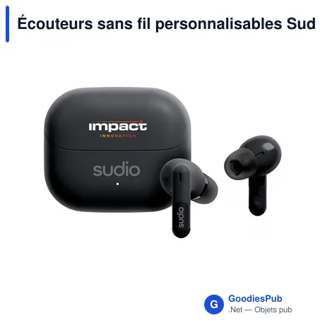 Écouteurs sans fil personnalisables Sudio In-ear True Wireless D1 avec logo