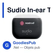 Écouteurs sans fil personnalisables Sudio In-ear True Wireless D1 avec logo - Miniature 2