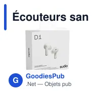 Écouteurs sans fil personnalisables Sudio In-ear True Wireless D1 avec logo - Miniature 11