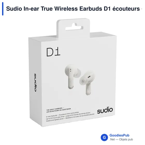 Écouteurs sans fil personnalisables Sudio In-ear True Wireless D1 avec logo - Image 11