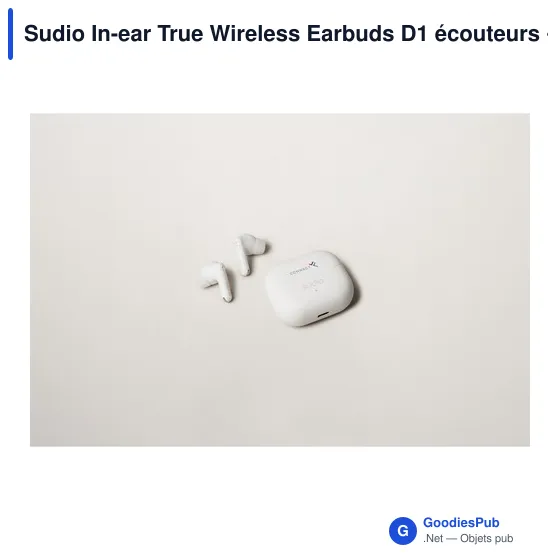 Écouteurs sans fil personnalisables Sudio In-ear True Wireless D1 avec logo - Image 12