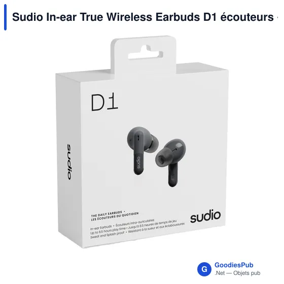 Écouteurs sans fil personnalisables Sudio In-ear True Wireless D1 avec logo - Image 4