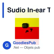 Écouteurs sans fil personnalisables Sudio In-ear True Wireless D1 avec logo - Miniature 5